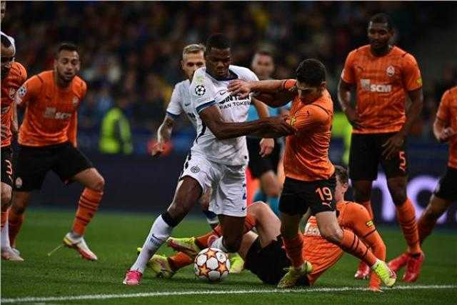 شاختار يتعادل مع انتر ميلان سلبيًا في دوري أبطال أوروبا