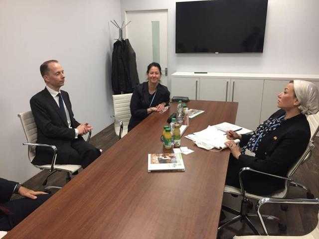 وزيرة البيئة تلتقي الرئيس التنفيذي لبنك HSBC لمناقشة آليات التعاون المشترك فى استراتيجيات المناخ