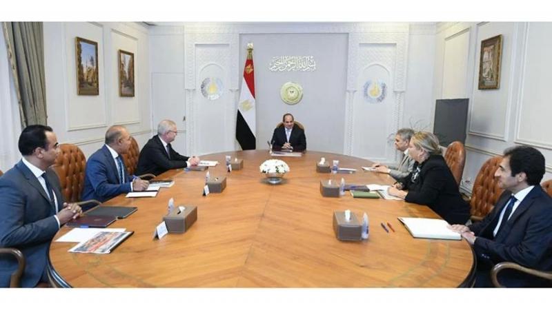 السيسي يوجه بالتعاون مع «ميرسك» لإنشاء شبكة وطنية لوقود السفن النظيف بمصر