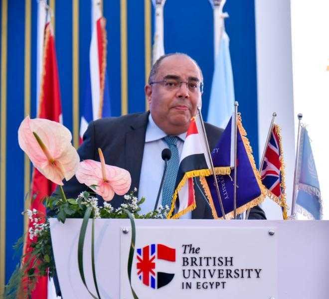 دكتور محمود محيي الدين يشهد نموذج الجامعة البريطانية في مصر لمحاكاة COP27