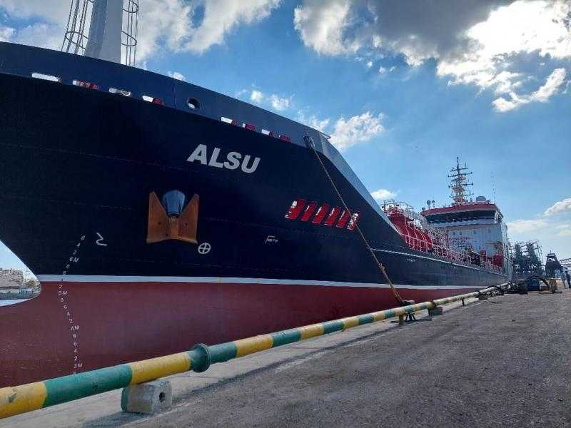ميناء غرب بورسعيد يستقبل السفينة «Alsu» لشحن 3100 طن صودا كاوية إلى تركيا