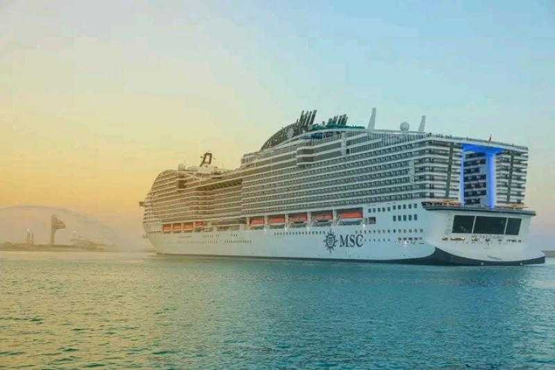 السفينة «MSC World Europa» تغادر إلى الإمارات بعد انتهاء جولتها السياحية بمصر