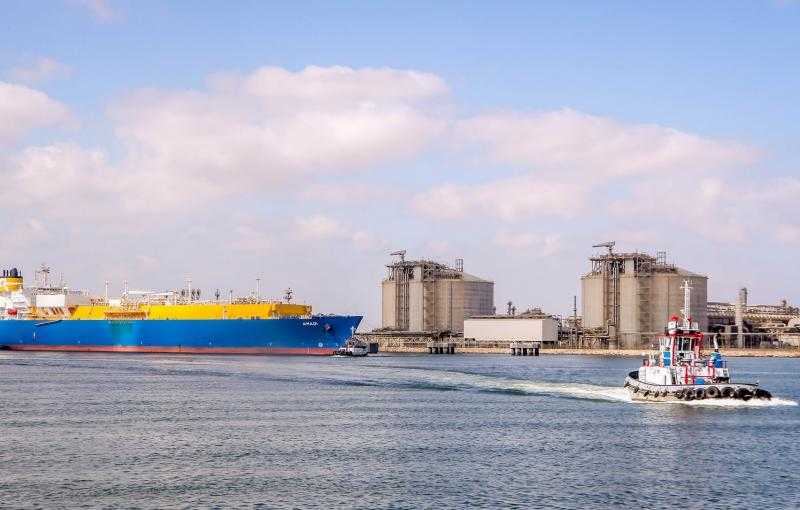 تصدير الغاز المسال والأسمنت والرمل عبر ميناء دمياط