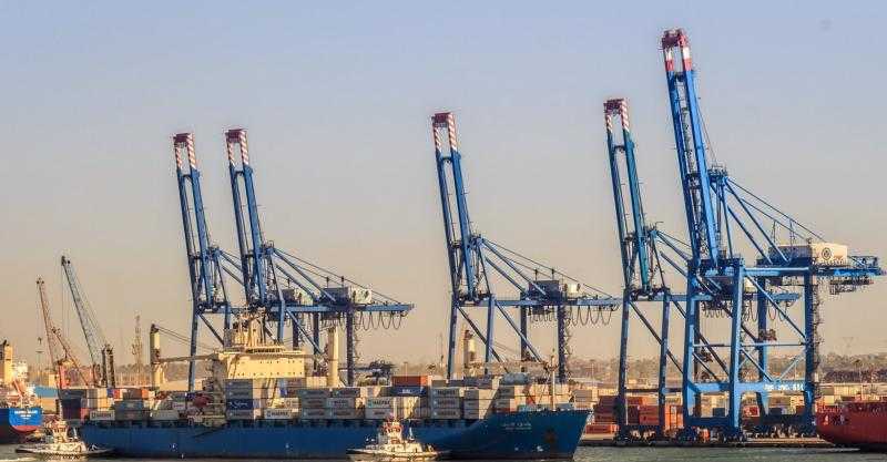 بينها قمح وزيت وعدس.. ميناء دمياط يستقبل 28174 طن بضائع