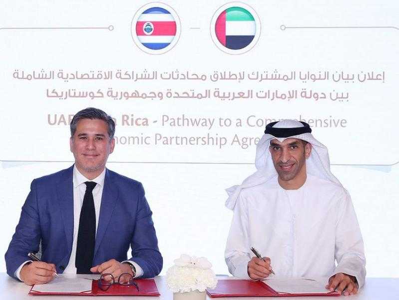 مباحثات أولية بين الإمارات وكوستاريكا لإطلاق شراكة اقتصادية شاملة