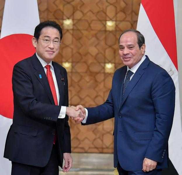 السيسي يستقبل رئيس وزراء اليابان لتعزيز الشراكة الإستراتيجية بين البلدين
