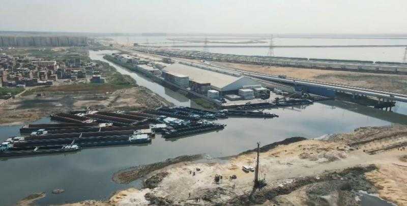 تصوير جوي للمشروعات المنفذة بمينائي الإسكندرية والدخيلة