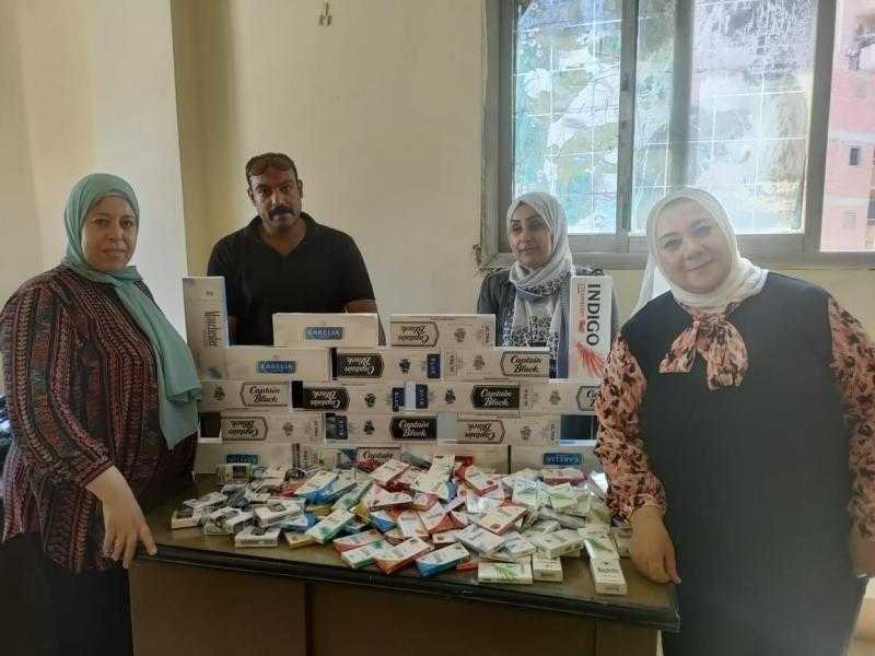 التموين: ضبط أكثر من 7 آلاف علبة سجائر مجهولة المصدر وعدم وجود فواتير بالجيزة