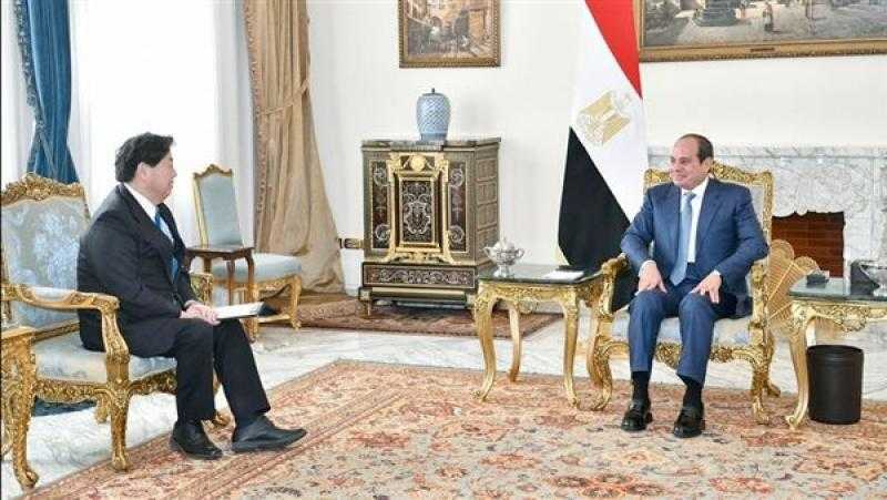 الرئيس السيسى يؤكد حرص مصر على تعزيز علاقات التعاون مع اليابان
