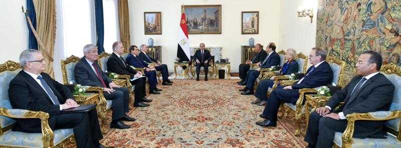 الرئيس السيسي يُشيد بالمشروعات التنموية المشتركة مع الجانب الروسي