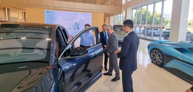 اقتصادية قناة السويس وشركة NIO الصينية يبحثان التعاون في تصنيع السيارات الكهربائية