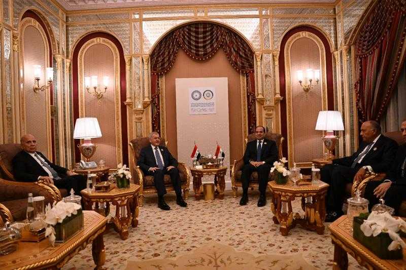 رئيسا مصر والعراق يناقشان تعظيم التعاون بالمجالات الاقتصادية والسياسية
