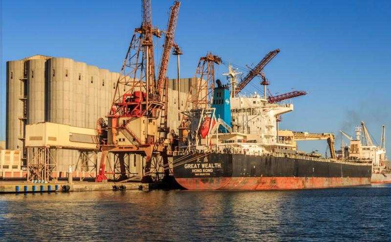 ميناء دمياط يستقبل 65 ألف طن قمح لصالح ”السلع التموينية”