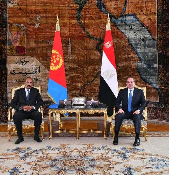 الرئيس السيسي ونظيره الإريتري يبحثان تنشيط التبادل التجاري وتعزيز التدفق الاستثماري