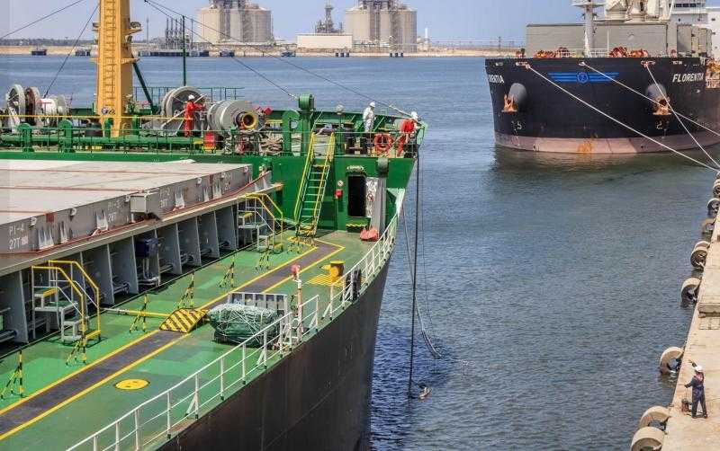 تضم ذرة وقمح.. ميناء دمياط يستقبل 23542 طنًا من البضائع