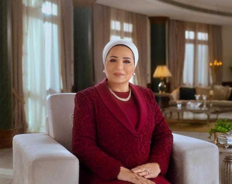 قرينة رئيس الجمهورية تهنئ شعب مصر والأمتين العربية والإسلامية بالمولد النبوى