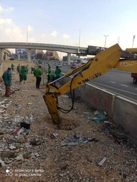 بدء تشجير الدائرى بالقاهرة الكبرى ضمن مبادرة زراعة 100 مليون شجرة