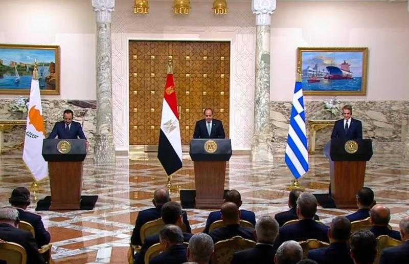 مؤتمر صحفي للرئيس السيسي ونظيره القبرصي ورئيس وزراء اليونان| بث مباشر