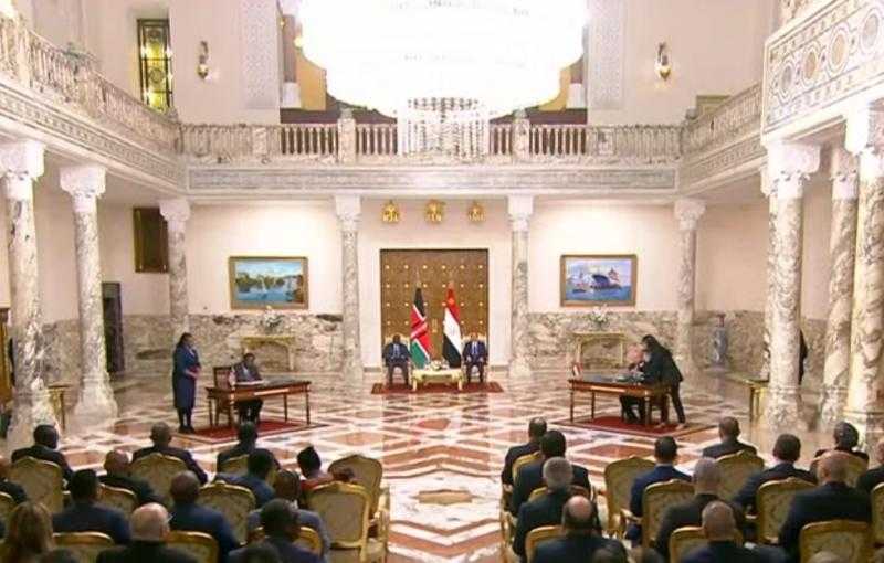 رئيسا مصر وكينيا يشهدان توقيع اتفاقيات ثنائية بين البلدين| بث مباشر
