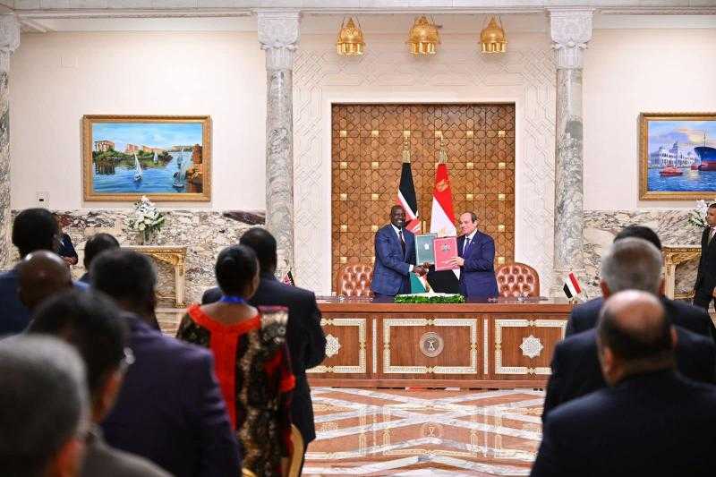 مصر وكينيا تتفقان على الارتقاء بالعلاقات إلى مستوى شراكة استراتيجية وشاملة