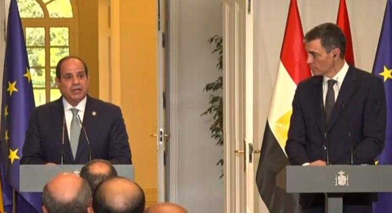 الرئيس السيسي: نستهدف تعميق التعاون الاقتصادي وزيادة التبادل التجاري مع إسبانيا| فيديو