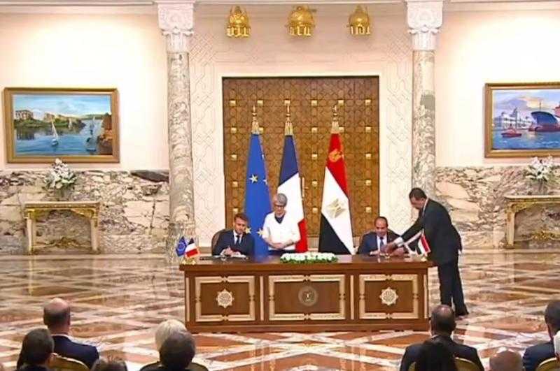 مصر وفرنسا توقعان إعلانًا مشتركًا لترفيع العلاقات إلى مستوى الشراكة الإستراتيجية| فيديو