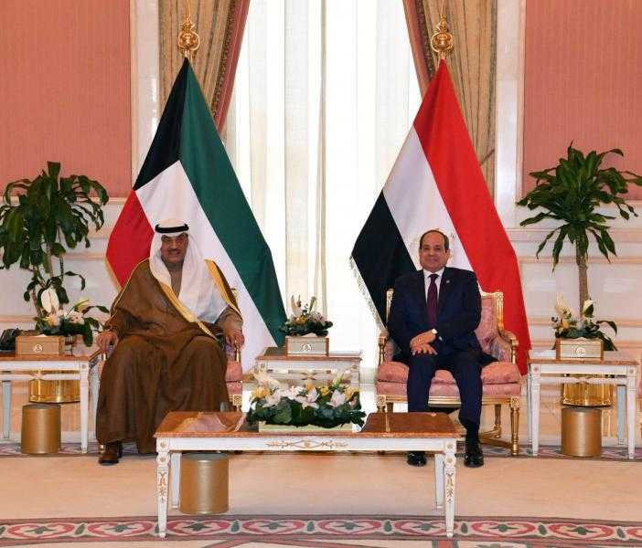 الرئيس السيسي يتطلع إلى زيادة حجم التبادل التجاري والاستثماري مع الكويت