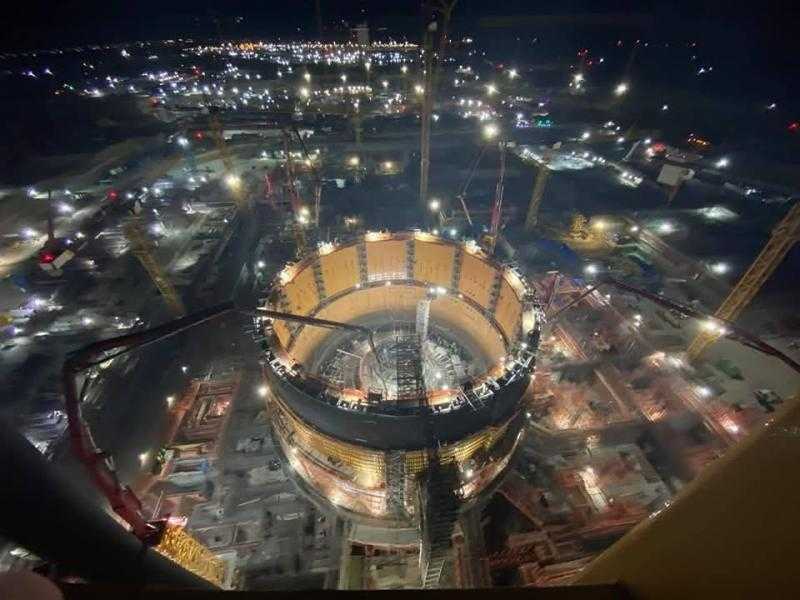 تطورات محطة الضبعة النووية.. اكتمال الصبة الخرسانية للمرحلة الأولى بالمستوى الثانى للوحدة الثانية