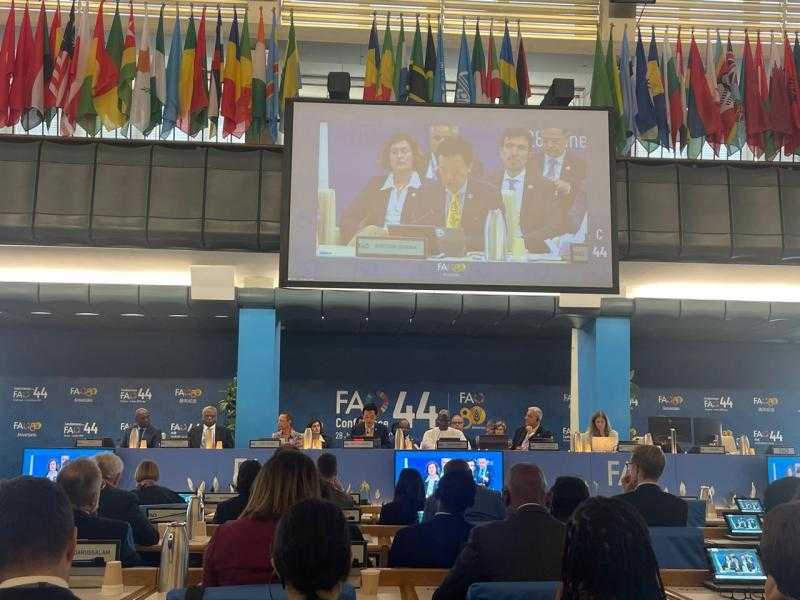 وزير الزراعة: مؤتمر ”فاو” منصة حيوية لمناقشة التحديات العالمية المتعلقة بالأمن الغذائي