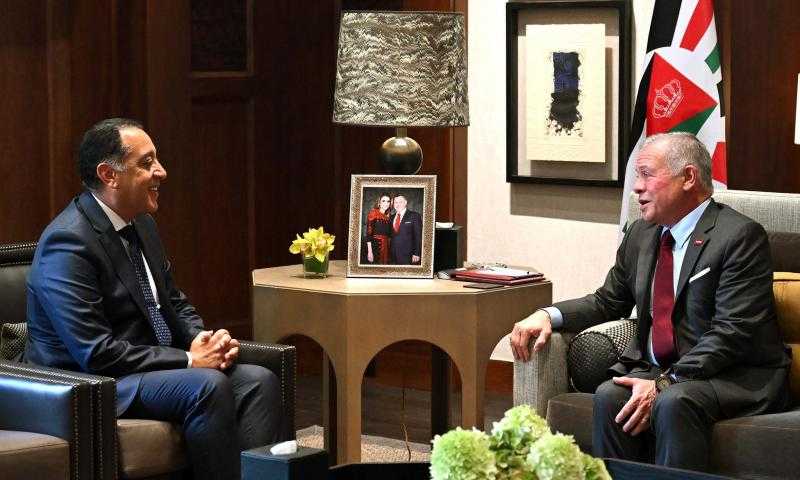 العاهل الأردني يستقبل رئيس الوزراء المصري لبحث تعزيز التعاون المشترك