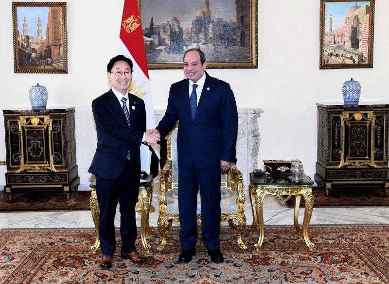 الرئيس السيسي: نحرص على مواصلة توطيد الشراكة الاقتصادية مع كوريا الجنوبية وتوسيع آفاقها