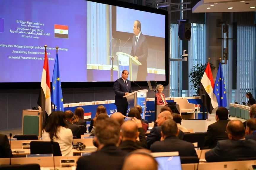 الرئيس السيسي: موقع مصر الاستراتيجي يتيح للشركات الأوروبية النفاذ إلى أكثر من 1.5 مليار مستهلك