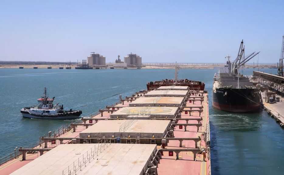 تضم قمح وذرة وحديد.. ميناء دمياط يستقبل 50866 طنًا من البضائع