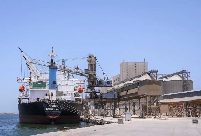 ميناء دمياط يستقبل شحنتي قمح أوكراني وروسي لصالح القطاعين العام والخاص