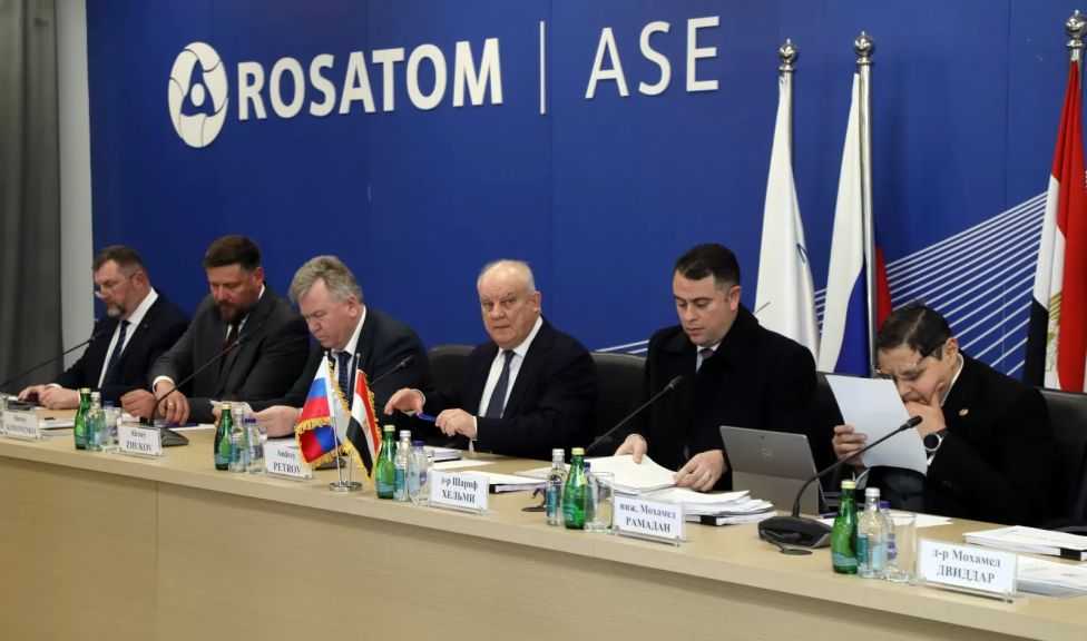 متابعة مكثفة لرئيس المحطات النووية ووفد روساتوم لآخر مستجدات تنفيذ مشروع محطة الضبعة