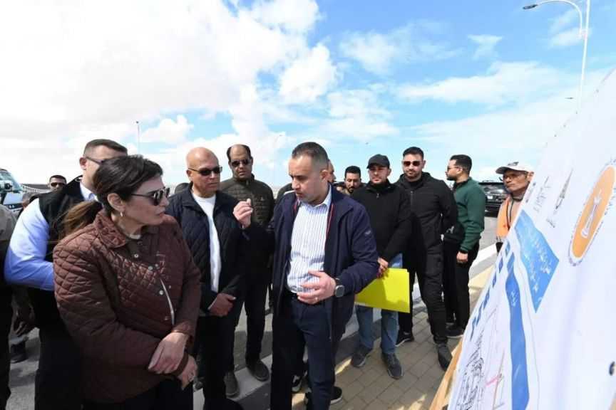 وزيرة الإسكان تتفقد تنفيذ المرافق لمنطقة أبراج الداون تاون بالعلمين الجديدة