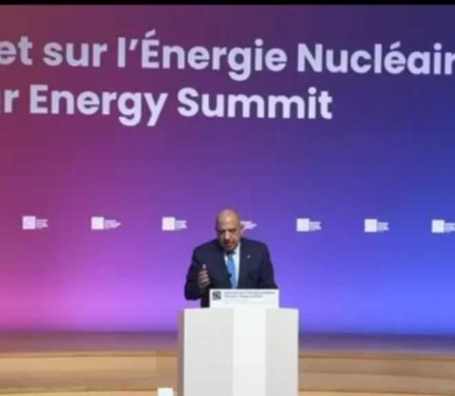 وزير الكهرباء يلقي كلمة مصر أمام القمة العالمية للطاقة النووية المنعقدة بالعاصمة الفرنسية باريس