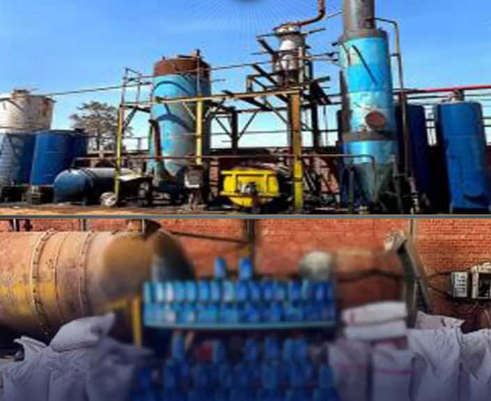 ضبط مصنع لإعادة تدوير زيوت السيارات المستعملة