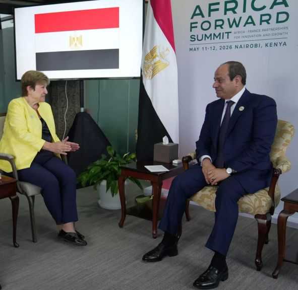 الرئيس السيسي يلتقي مع المديرة التنفيذية لصندوق النقد الدولي| التفاصيل