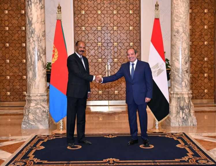 الرئيس السيسي: نحرص على تطوير التعاون التجاري والاقتصادي والاستثماري مع إريتريا