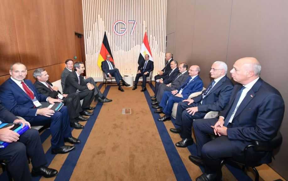 الرئيس السيسي: مهتمون بالتعاون مع ألمانيا بمجالات الطاقة النظيفة والتدريب المهني وانتقال العمالة الماهرة