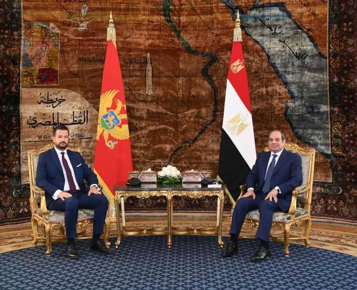 الرئيس السيسي: نحرص على تطوير العلاقات في المجال الاقتصادي وتنويع التبادل التجاري مع الجبل الأسود