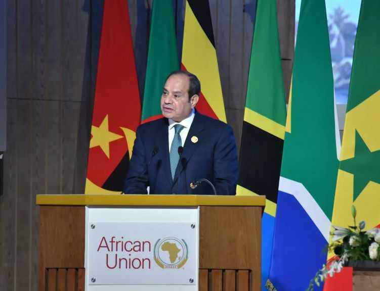 الرئيس السيسي: مصر تنظر إلى مستقبل إفريقيا بثقة كبيرة حيث إنها لا تفتقر إلا الموارد أو الفرص وإنما تحتاج أن نوحد إرادتنا