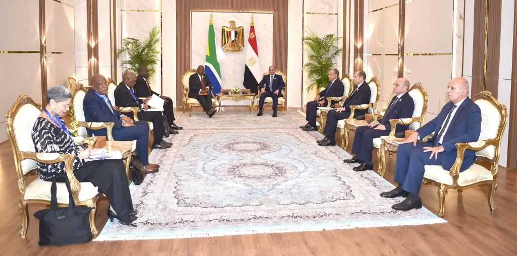 الرئيس السيسي: يجب الاستفادة من مقومات مصر وجنوب إفريقيا لدفع جهود التنمية والتكامل الاقتصادي بالقارة