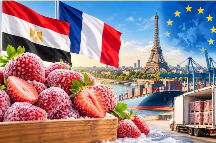 مصر تتصدر موردي الفراولة المجمدة إلى فرنسا بصادرات 20 ألف طن خلال 2025