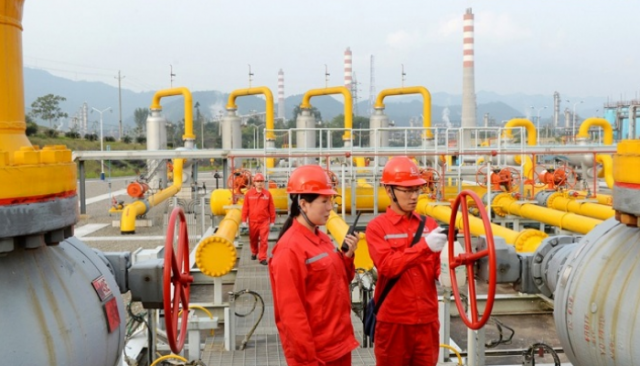 أحد محطات الغاز الطبيعي بالصين