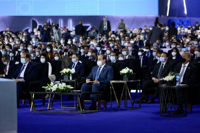الرئيس السيسي خلال مشاركته بمنتدي شباب العالم