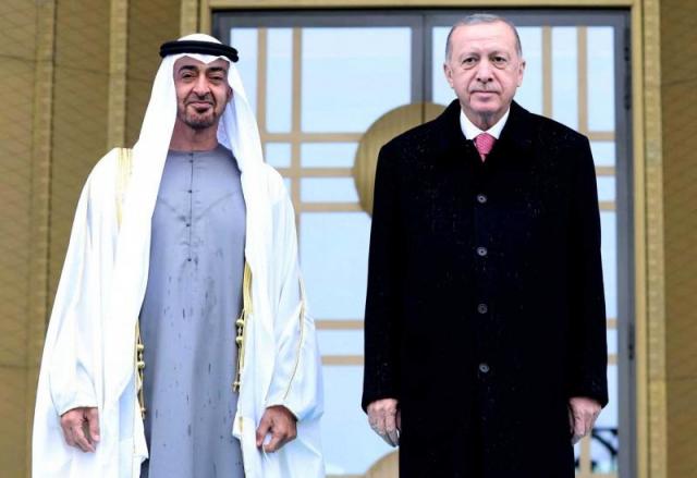 لقاء الرئيس التركي مع  رئيس الإمارات العربية المتحدة