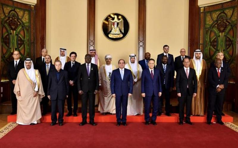 جانب من لقاء الرئيس السيسي بوزراء الإعلام العرب