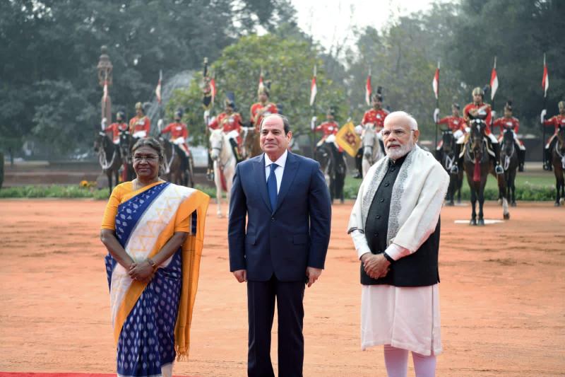 جانب من لقاءات الرئيس في الهند